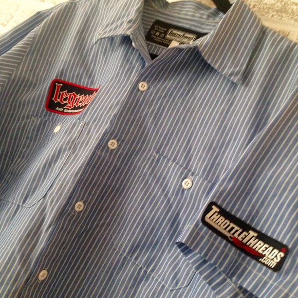 Men's Throttle Threads Pit/Shop Shirt Size xl - Picture 3 of 4